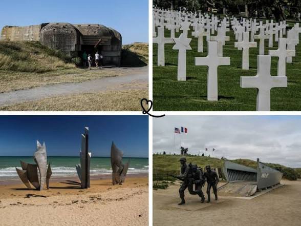 Longues-sur-Mer battery, the American Cemetery, Les Braves memorial on Omaha Beach and the Utah Beach memorial
